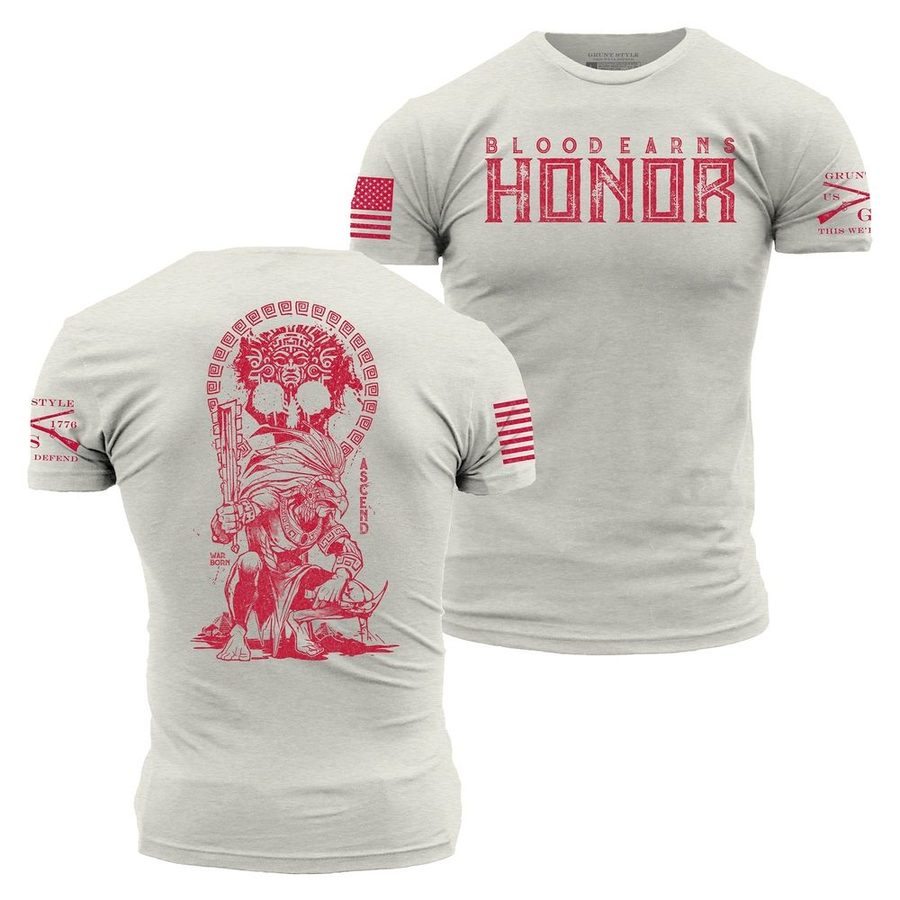 Blood Earns Honor T-Shirt - Sand