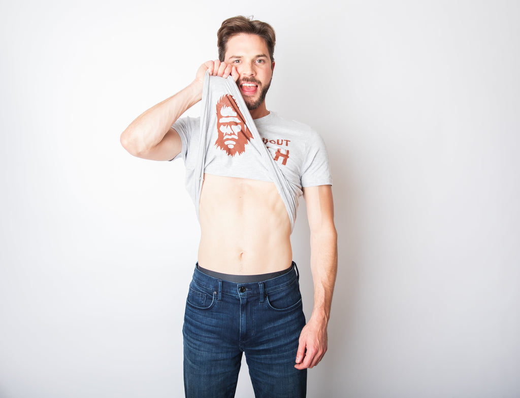 Ask Me About My Bigfoot Flip Men's T Shirt