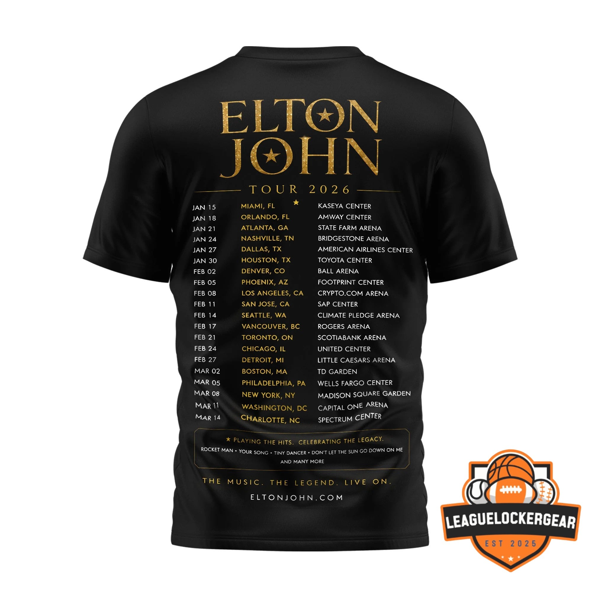 Elton John Tour 2026 T-Shirt