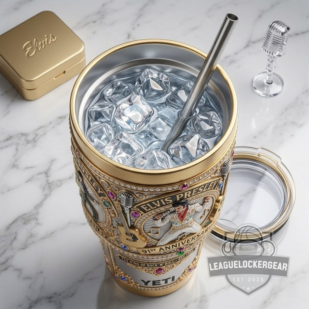 Elvis Presley 91st Anniversary The King Of Rock ‘N’ Roll Tumbler