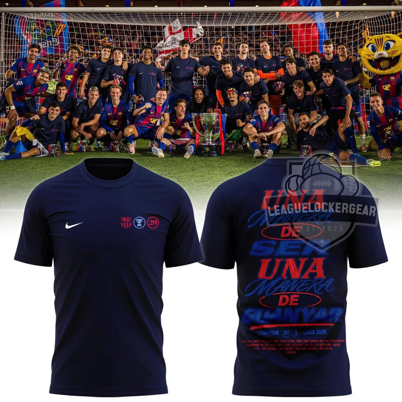 FC Barcelona 29th La Liga 2026 Championship T-Shirt
