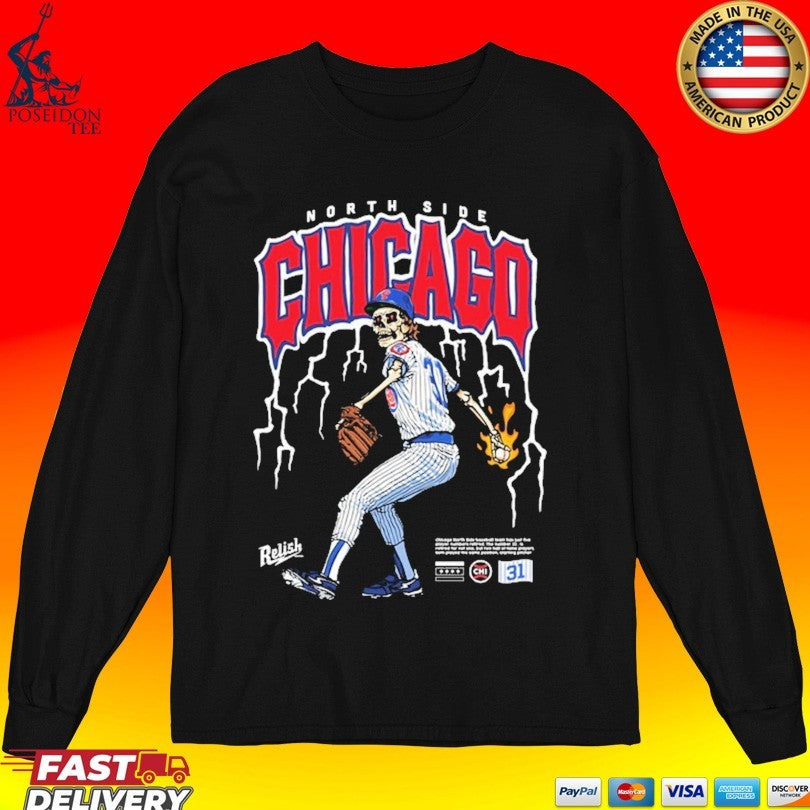 Flame Throwin’ North Side Chicago Baseball Vintage T-shirt