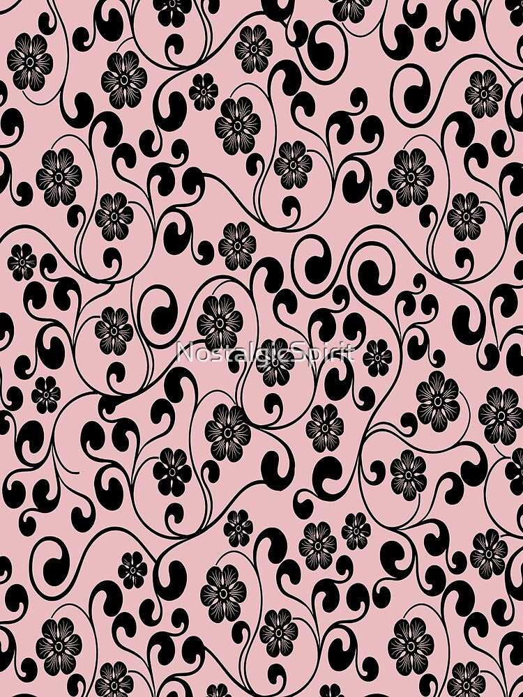 Vintage pink floral by NostalgicSpirit