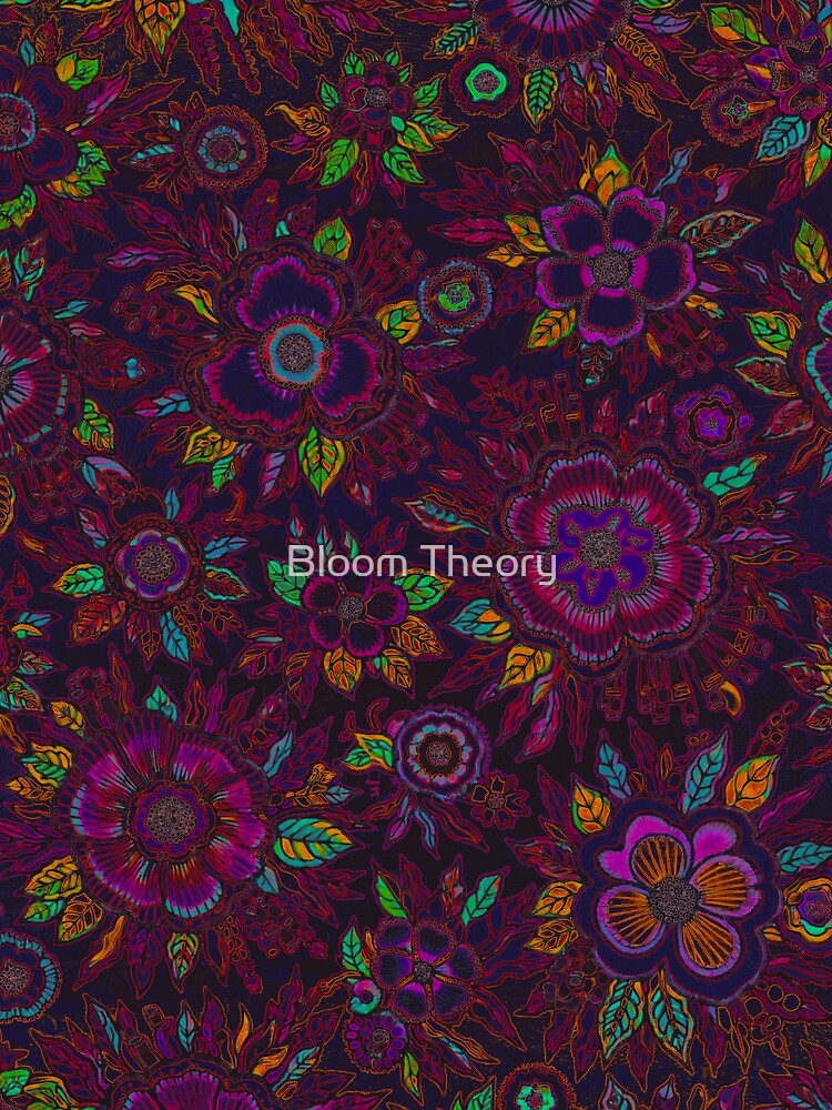 Dark Boho Floral Pattern | Earthy Flower Design | Moody Aesthetic | Hestia by Bloom Theory