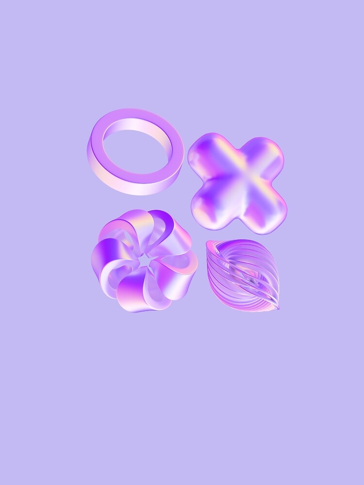 Dreamy 3D Pastel Purple | Futuristic Render Design by Rawafi Art Studio