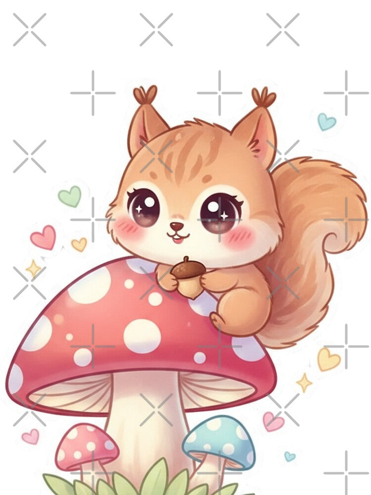 Mushroom enthusiasts in the forest by SimonsDesignArt