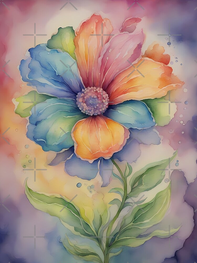Colorful Rainbow Flower by CalmnessbyChoice