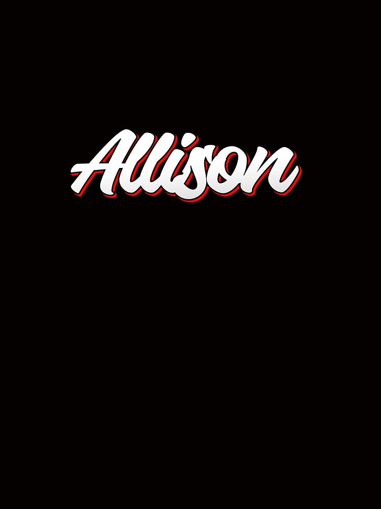 Retro Allison Name Label (Black) by KACIIBARN