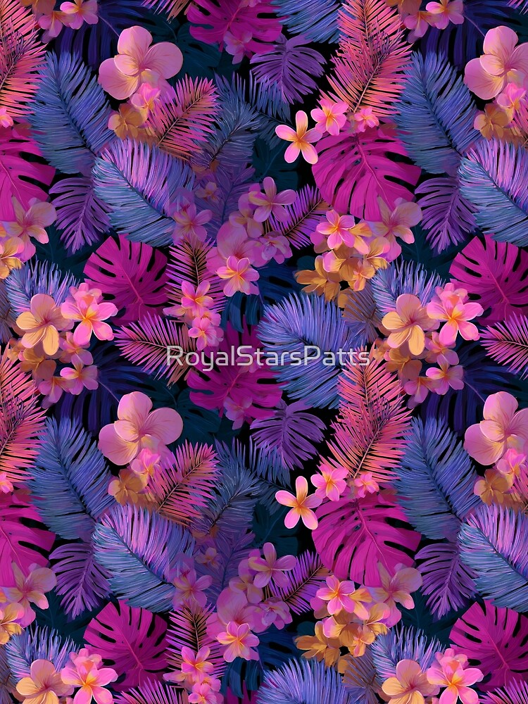 Vibrant Tropical Flower  - Flower Garden Pattern  - Graduation Gifts by RoyalStarsPatts