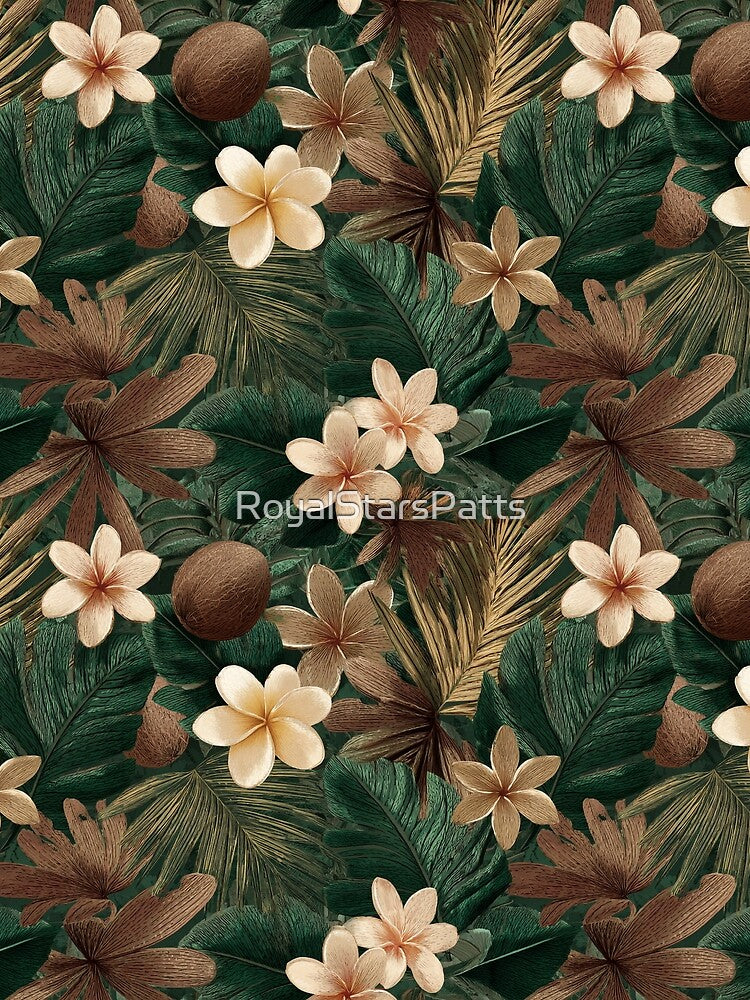 Fresh Tropical Flower Print  - Botanical Garden Pattern  - Gifts For Grandma by RoyalStarsPatts