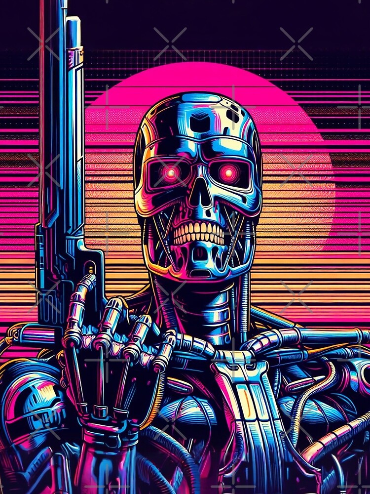 Synthwave Terminator: Vector Graphic by TDKCustoms
