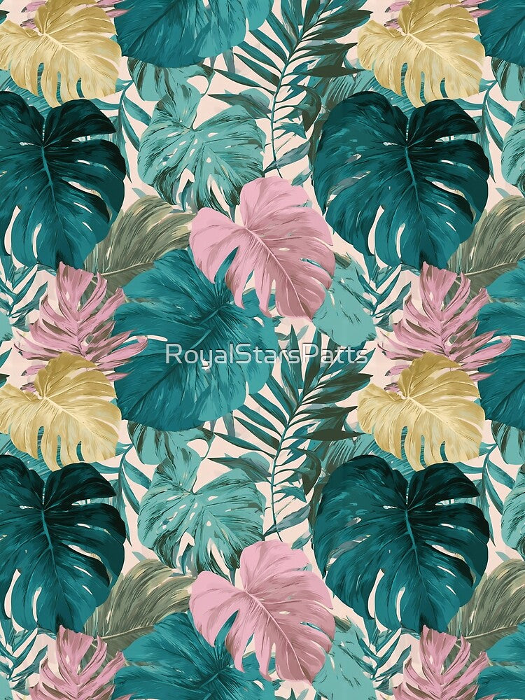 Charming Tropical Flower Print  - Flower Garden Pattern  - Birthday Gifts For Dad by RoyalStarsPatts