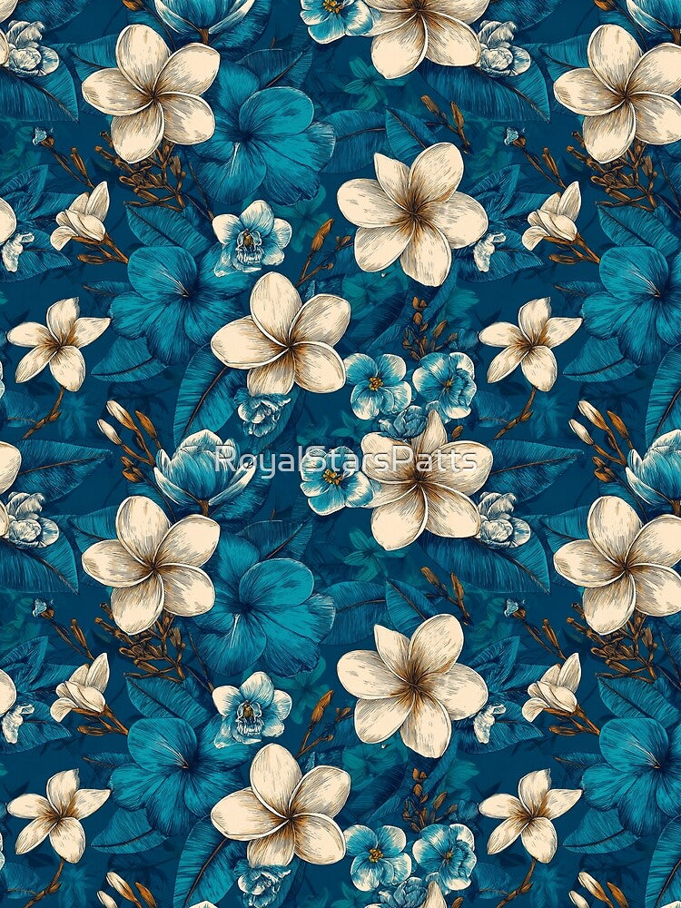 Charming Tropical Floral  - Birth Flower Motif  - Gifts For Her by RoyalStarsPatts