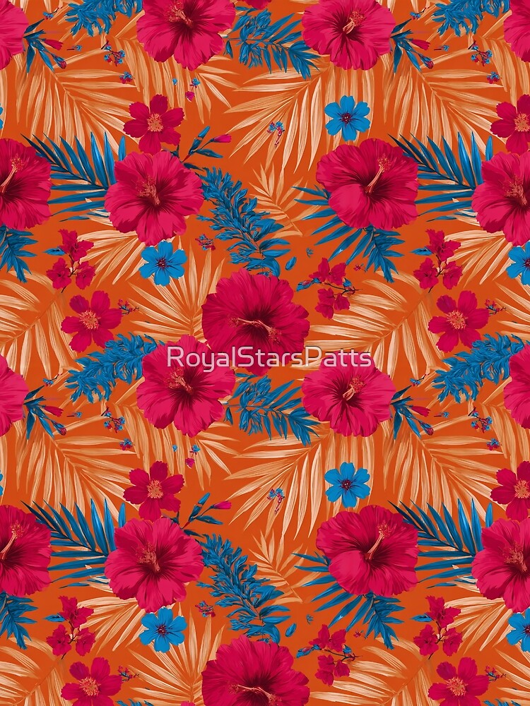 Stunning Tropical Floral Texture  - Flower Bouquet Pattern  - Unique Gifts For Men by RoyalStarsPatts