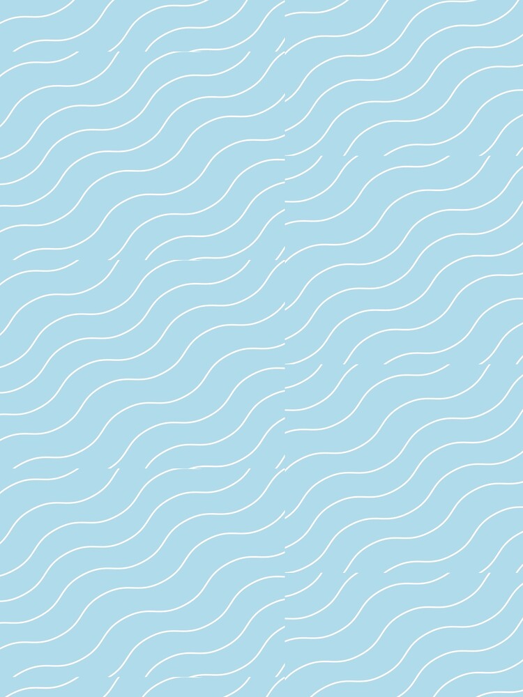 Cute Blue Squiggly Lines Aesthetic Items by GoodJobLola