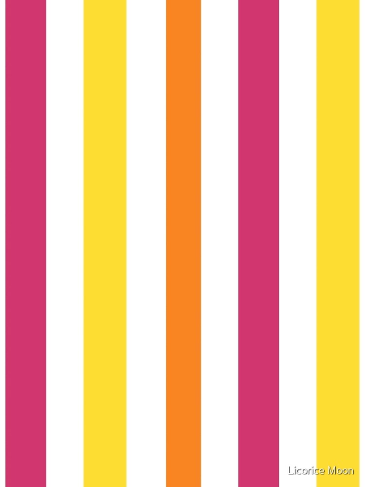 Candy Berry Stripes Orange Fuchsia Yellow by Licorice Moon