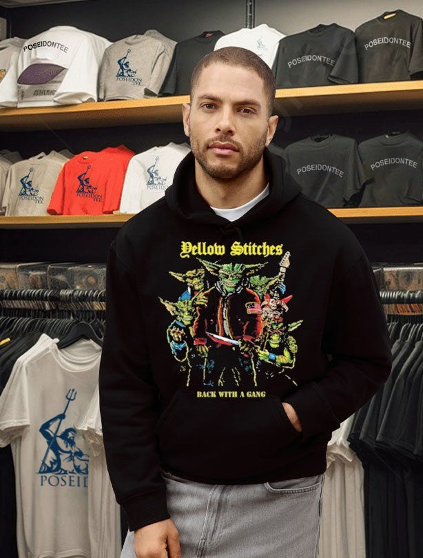 Friends Family Forever Yellow Stitches Back With A Gang T-shirt