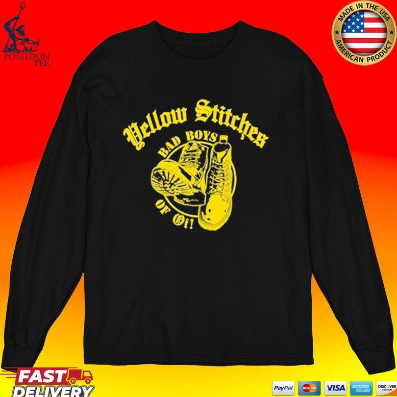 Friends Family Forever Yellow Stitches Bad Boys Of Oi T-shirt