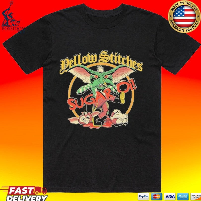 Friends Family Forever Yellow Stitches Sugar Oi T-shirt
