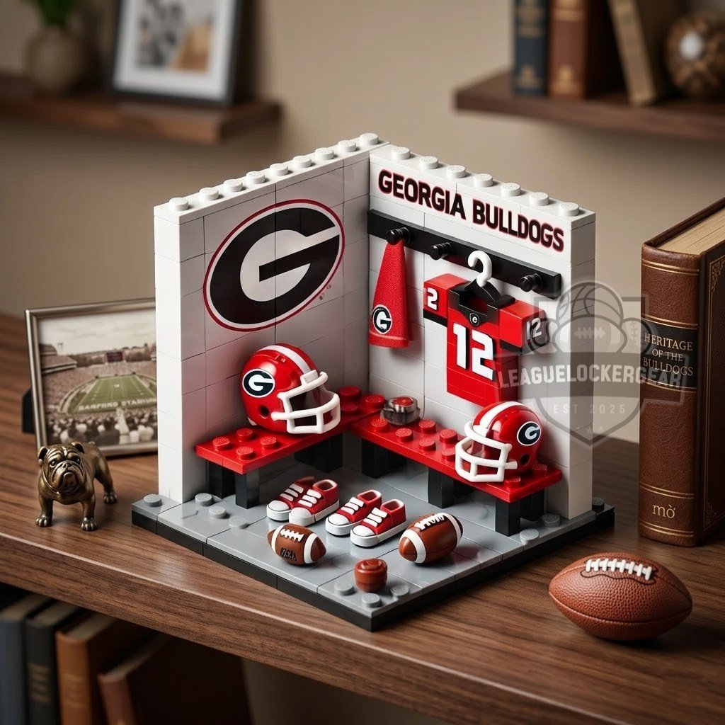 Georgia Bulldogs Lego Locker Room Diorama