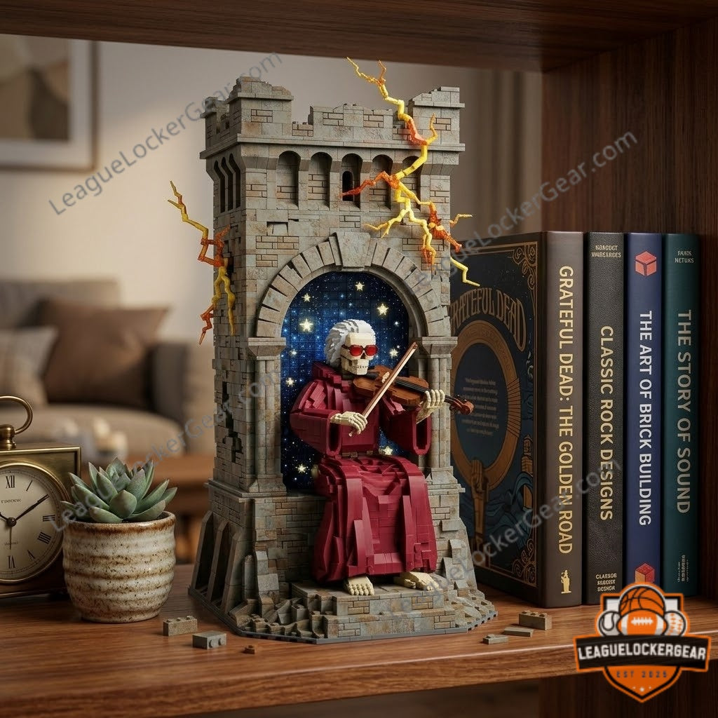 Grateful Dead Franklin’s Tower Skeleton Fiddler Building Block Set