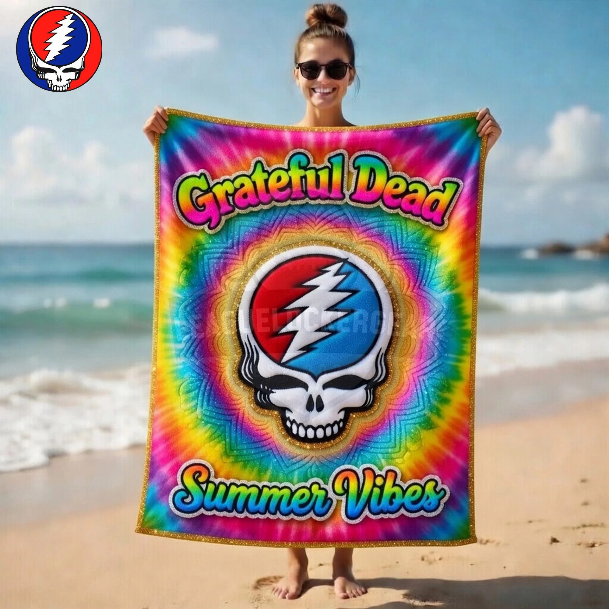 Grateful Dead Summer Vibes Beach Towel