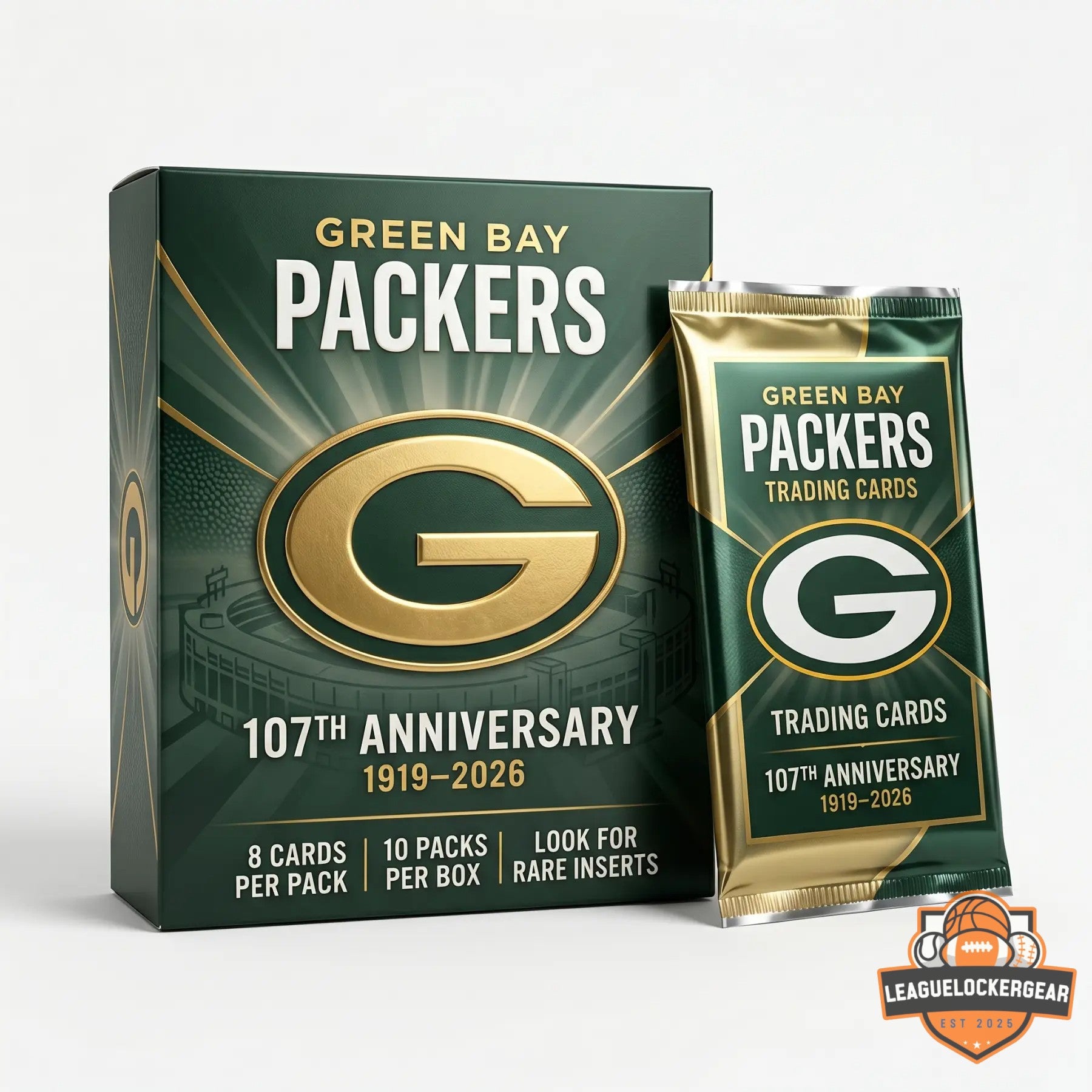 Green Bay Packers 107th Anniversary 1919-2026 Trading Cards