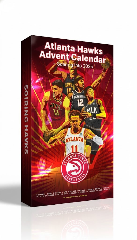 Atlanta Hawks Advent Calendar 2025 – NBA Christmas Countdown Collectible Gift Box