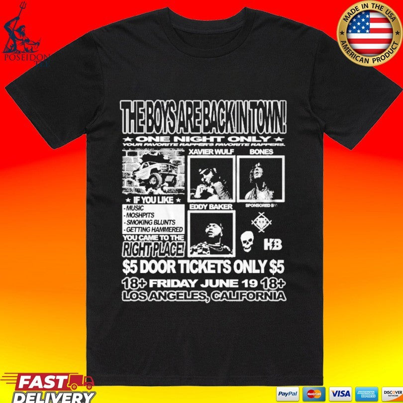 Hollowsquad The Boys Are Back In Town La Warehouse Tour T-shirt