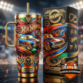 Wheels Racing Legend Classic Car Tumbler with Handle
