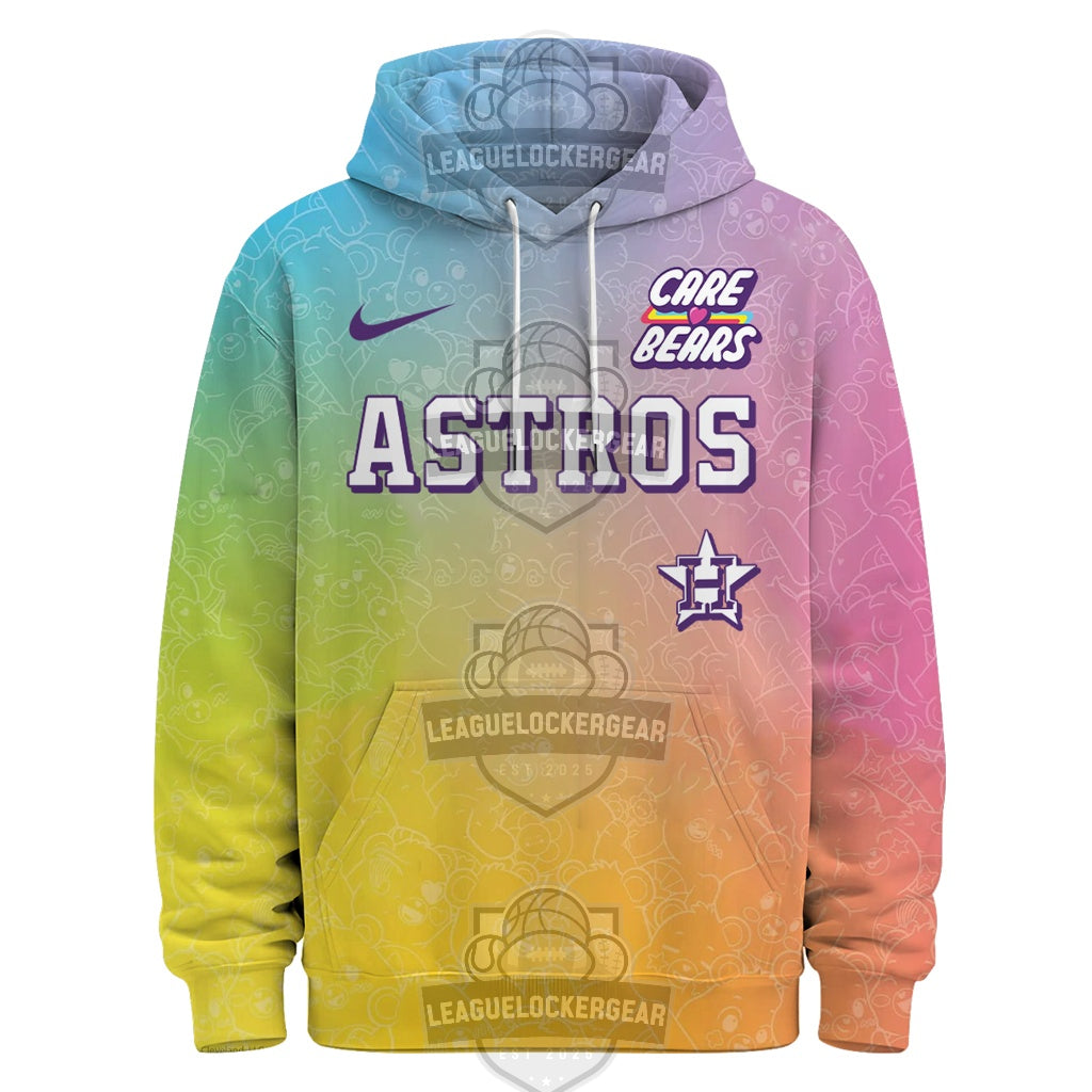 Houston Astros Care Bears Night Champ Bear Hoodie