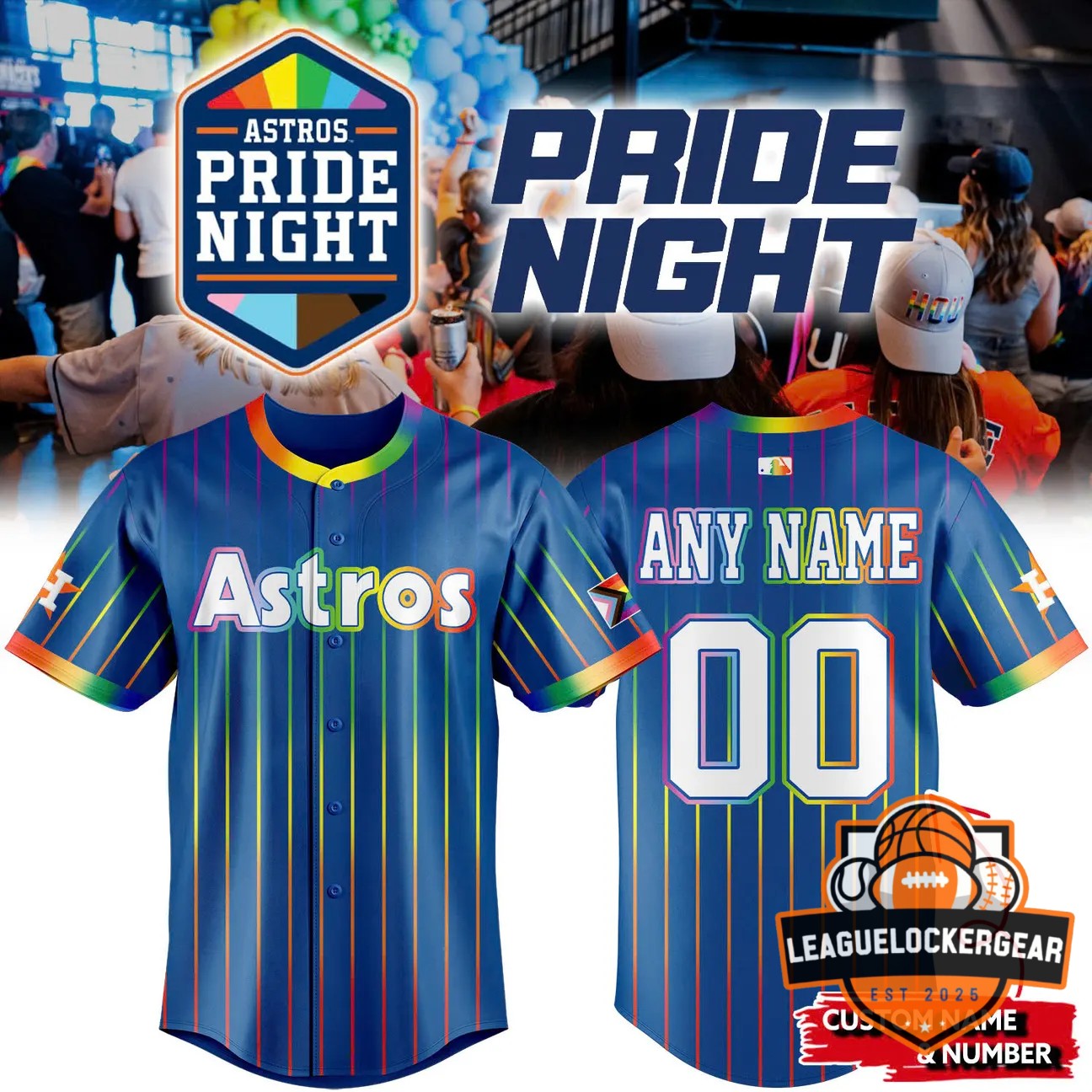 Houston Astros Pride Night Baseball Jersey
