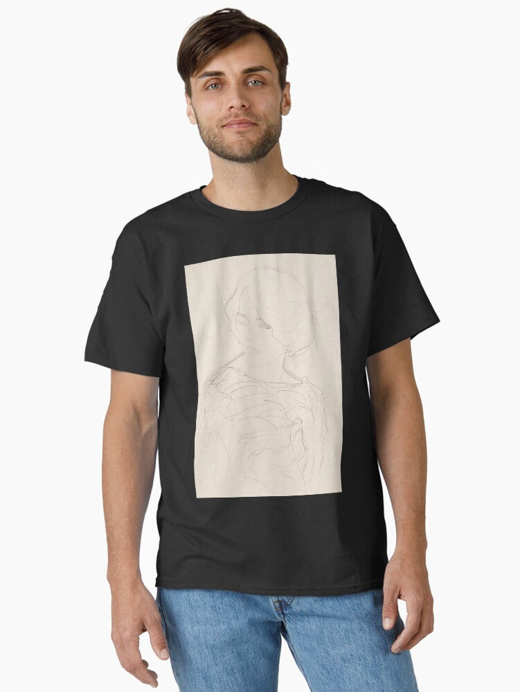Portrait of a Lady by Gustav Klimt: Minimalist Vienna Secession Poster Classic T-Shirt