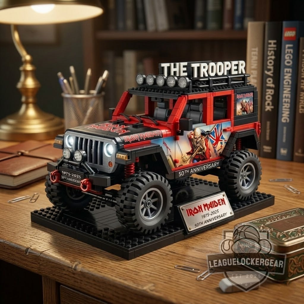 Iron Maiden 50th Anniversary The Trooper Building Blocks Car