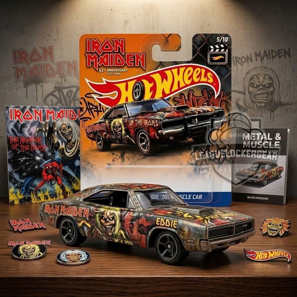 Iron Maiden 51st Anniversary Eddie Hot Wheels Diecast Muscle Car