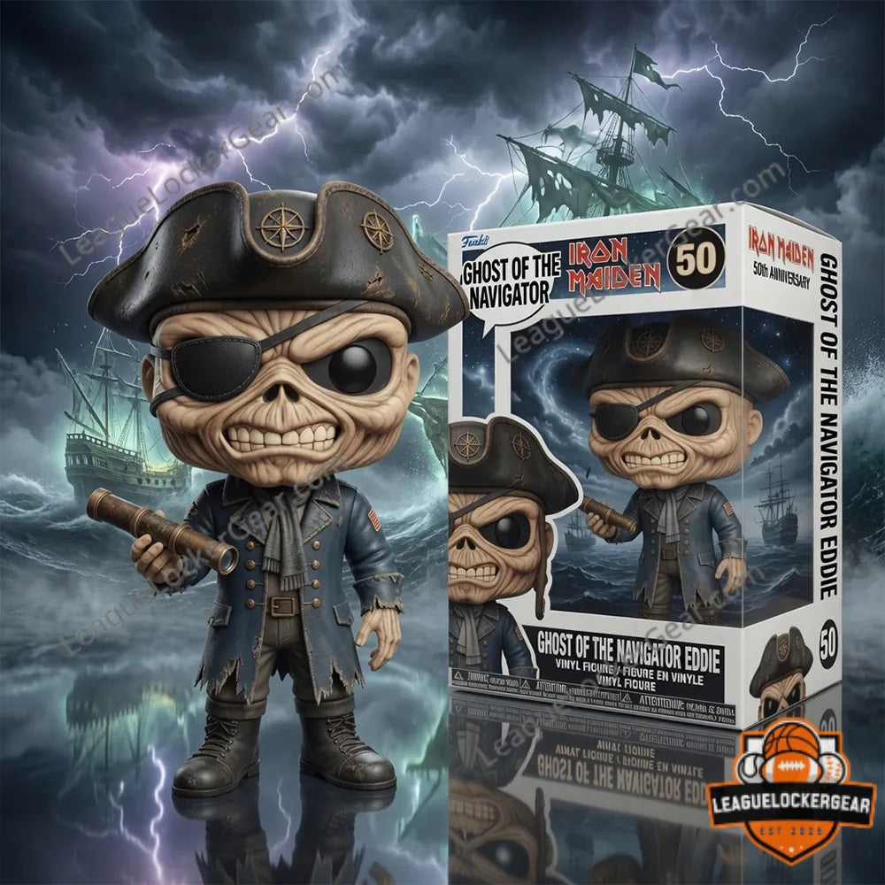 Iron Maiden Ghost of the Navigator Eddie 50th Anniversary Vinyl Figure