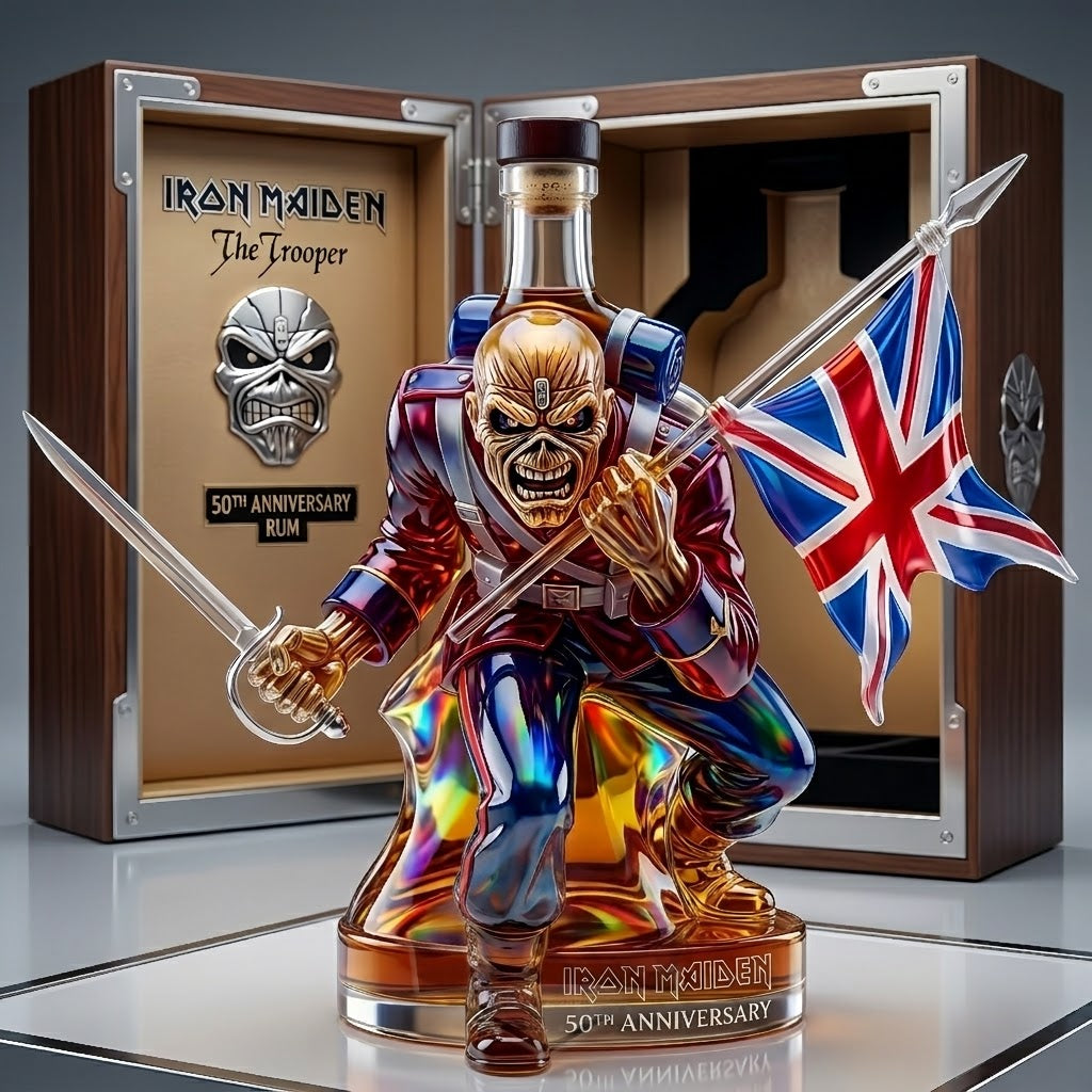 Iron Maiden The Trooper 50th Anniversary Rum Bottle