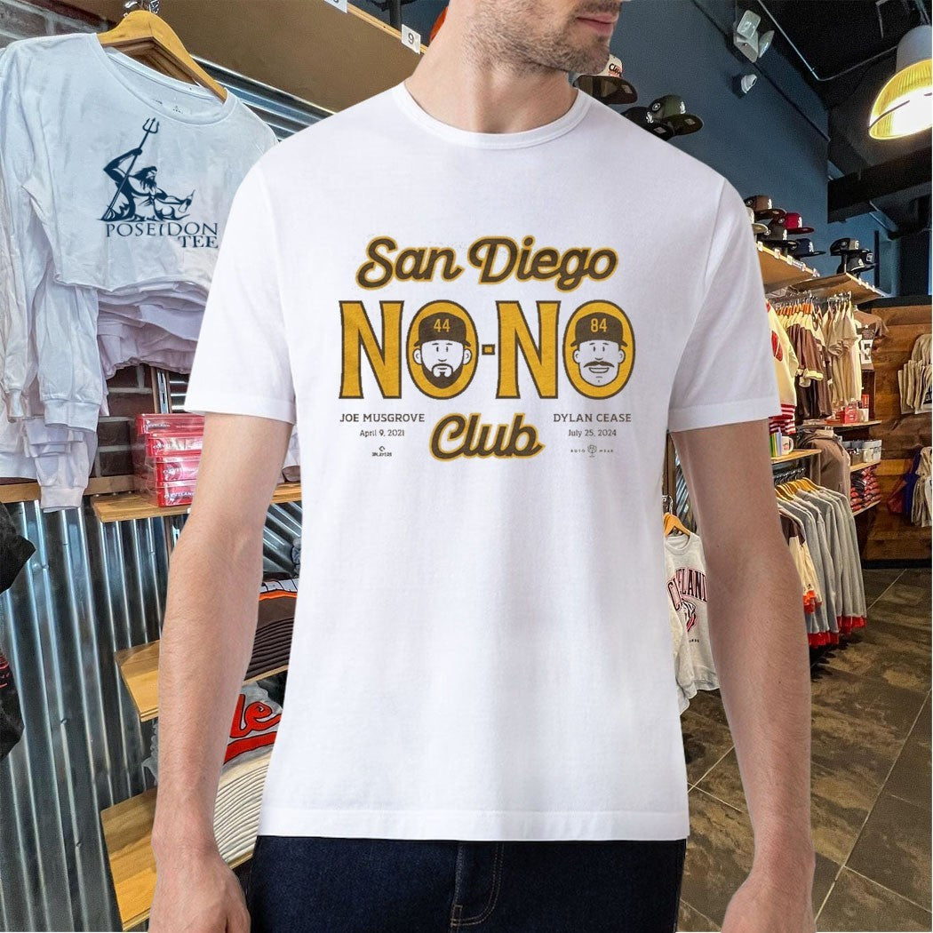Jackson Merrill Wearing Joe Musgrove And Dylan Cease San Diego No-No Club T-shirt