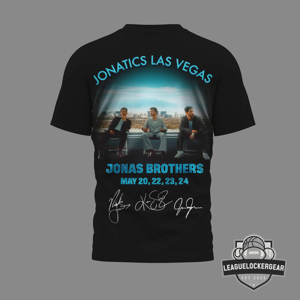 Jonas Brothers Jonatics Las Vegas 2026 Concert Signatures T-Shirt