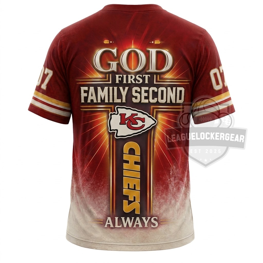 Kansas City Chiefs Walk by Faith 3D T-Shirt