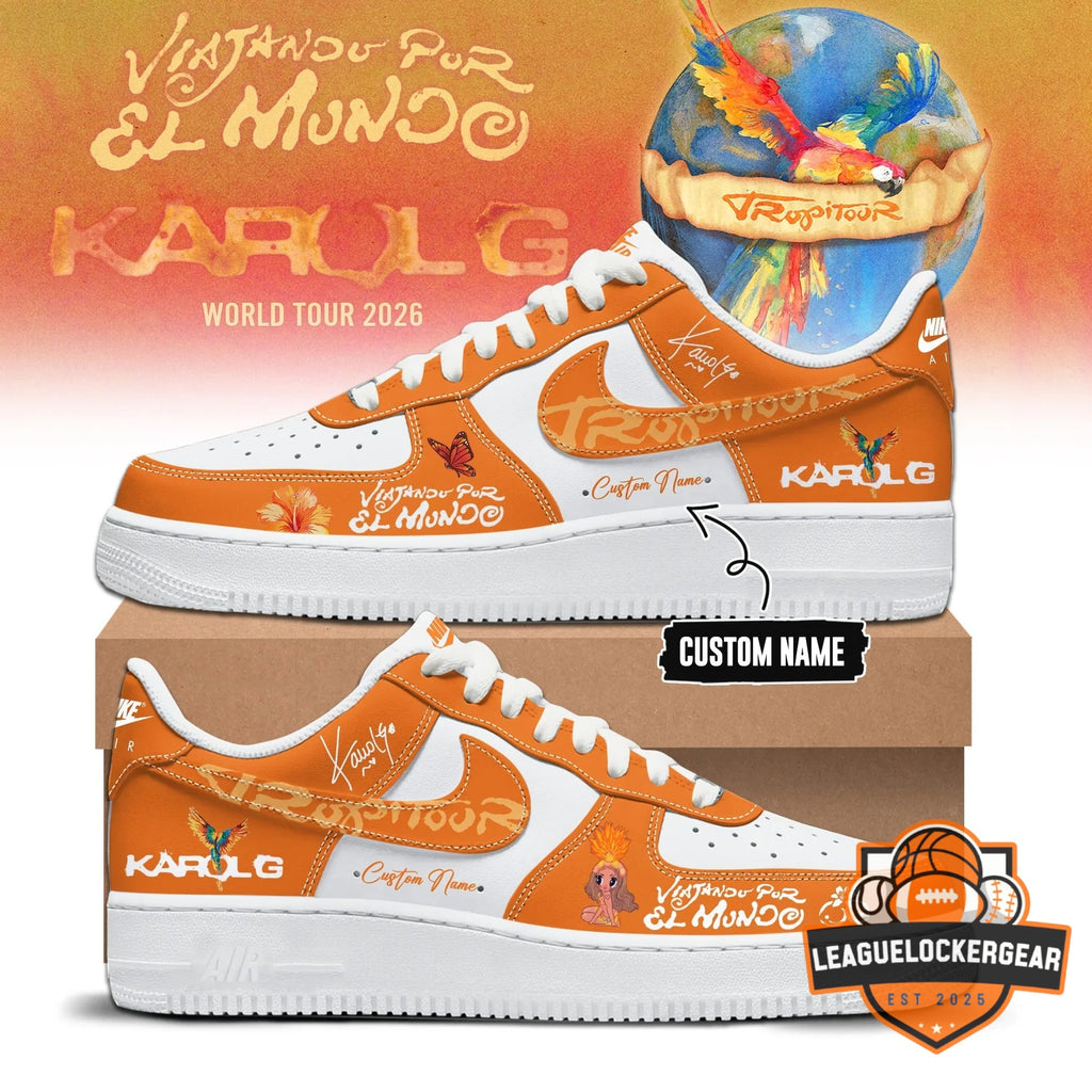 Karol G Viajando Por El Mundo Tropitour World Tour 2026 Custom Sneakers