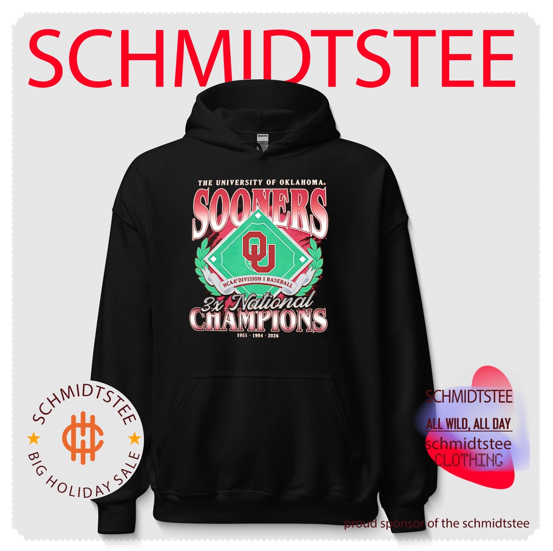 klahoma Sooners 2026 College World Series 3-Time Champions shirt