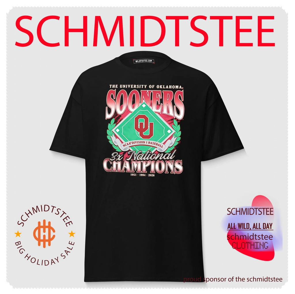 klahoma Sooners 2026 College World Series 3-Time Champions shirt