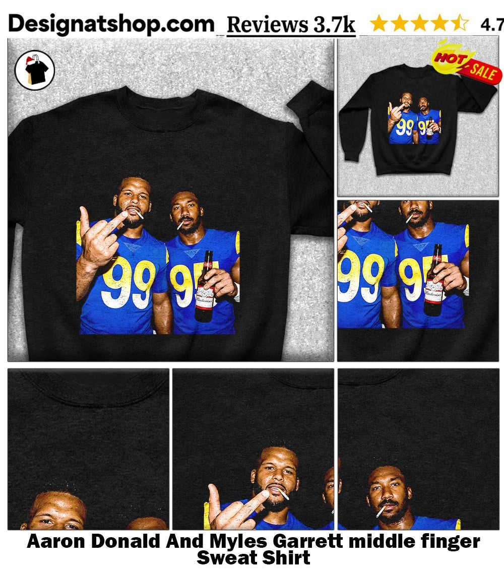 Aaron Donald And Myles Garrett middle finger shirt