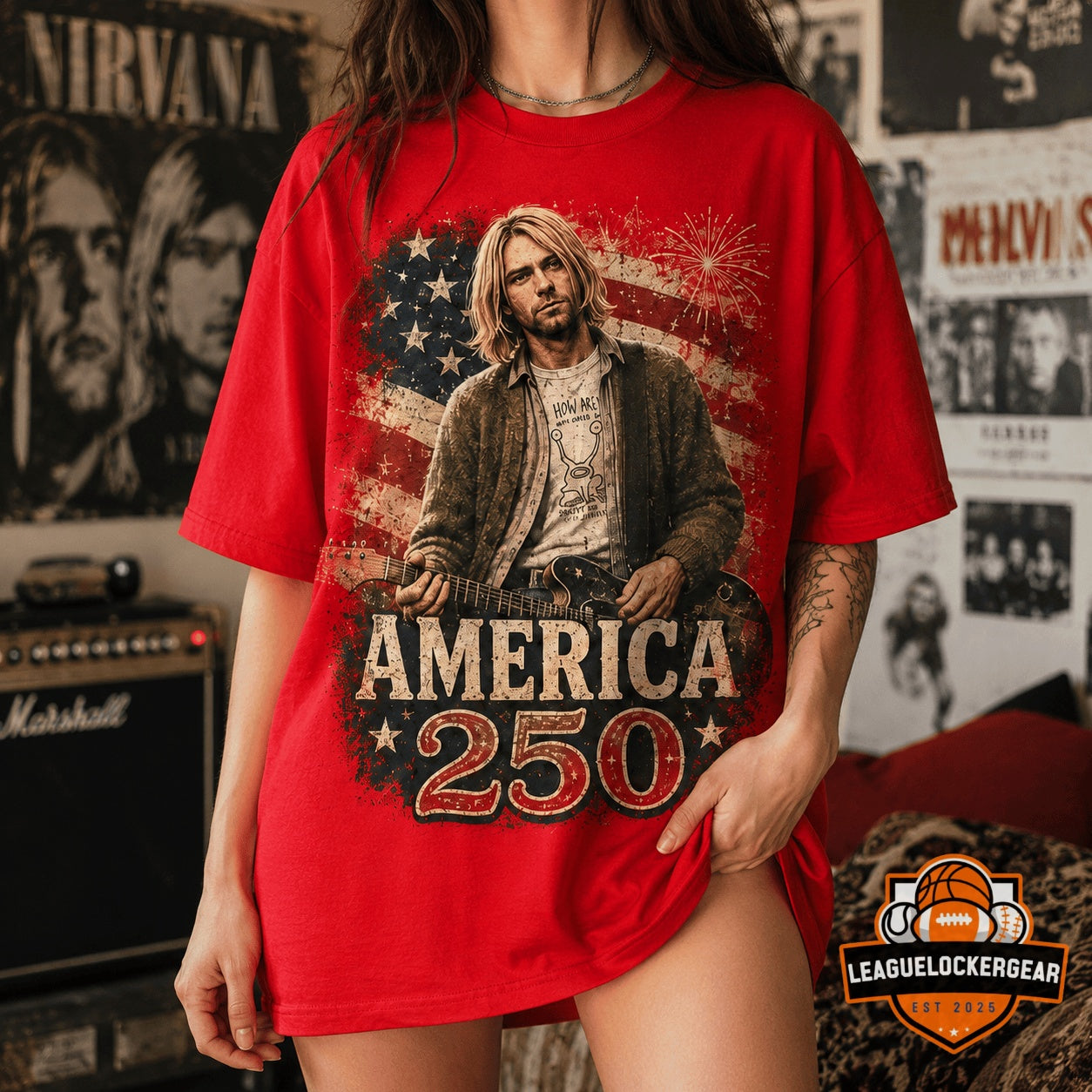 Kurt Cobain America 250 Years of Freedom T-Shirt