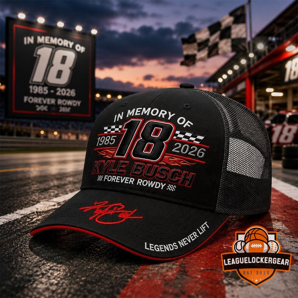 Kyle Busch In Memory 1985-2026 Forever Rowdy Trucker Hat