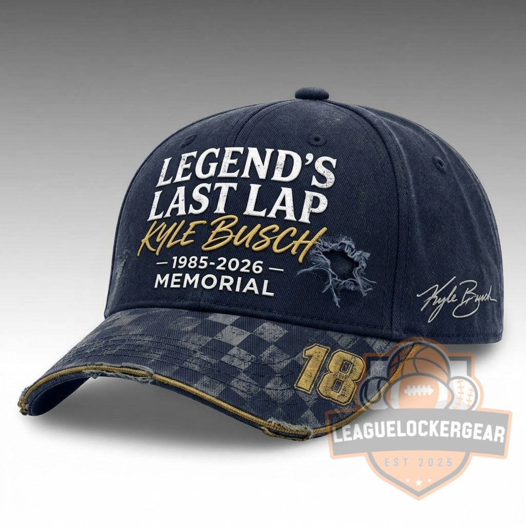 Kyle Busch Legend’s Last Lap 1985-2026 Memorial Baseball Cap