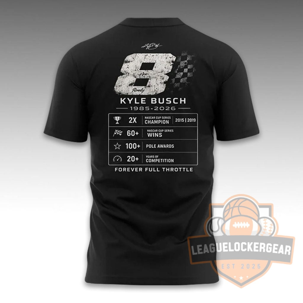 Kyle Busch The Last Lap of a Legend 1985-2026 Career Tribute T-Shirt
