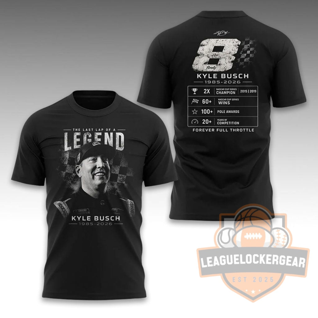 Kyle Busch The Last Lap of a Legend 1985-2026 Career Tribute T-Shirt
