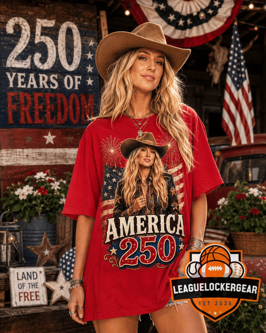 Lainey Wilson America 250 Years of Freedom T-Shirt